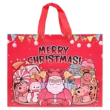 Gift Bag Reusable Christmas Medium Tote 33cm X 25cm X 17cm 6 Assorted Christmas Designs – image 1