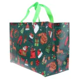 Gift Bag Reusable Christmas Medium Tote 33cm X 25cm X 17cm 6 Assorted Christmas Designs – image 2