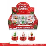 Christmas Toy Snow Globe Large Santa Sack Base 6.5cm X 6.5cm X 8.5cm 3 Assorted Designs – image 4