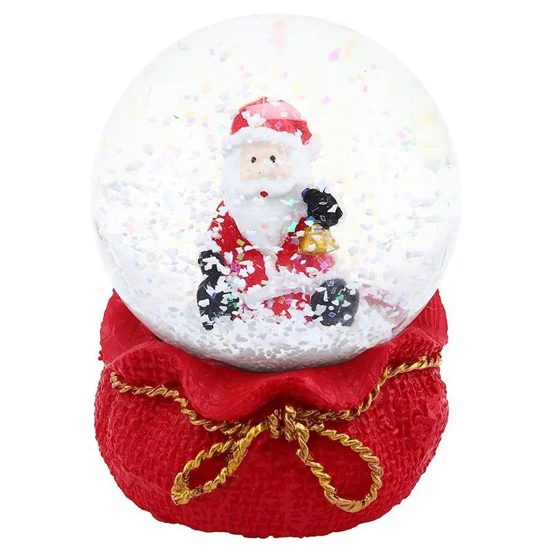 Christmas Toy Snow Globe Large Santa Sack Base 6.5cm X 6.5cm X 8.5cm 3 Assorted Designs – image 2