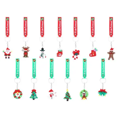 Christmas Keychains 24 Assorted Christmas Designs