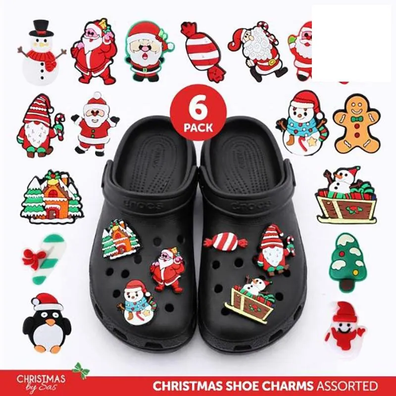 Christmas Shoe Charms 6pc Assorted Designs & Styles – image 4