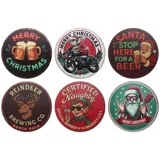 Christmas Metal Sign Round Design 6 Assorted Designs 30cm – image 1