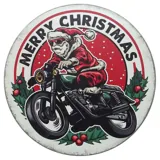 Christmas Metal Sign Round Design 6 Assorted Designs 30cm – image 2