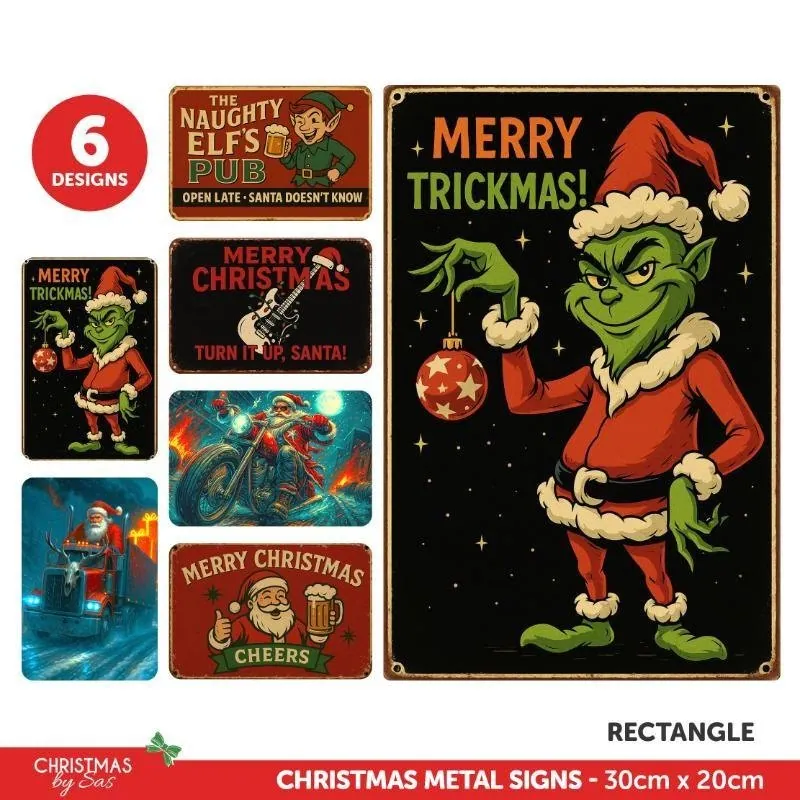 Christmas Metal Sign 20cm X 30cm Design 6 Assorted Designs – image 4