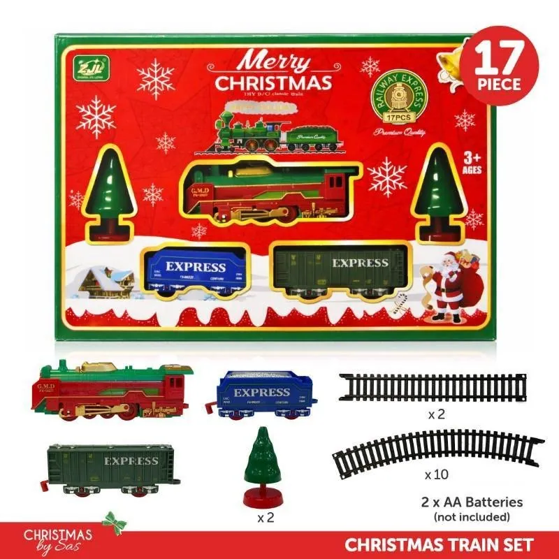 Christmas Train Set Battery Operated 17pc (Requires – image 3