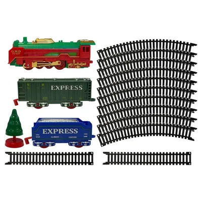 Christmas Train Set Battery Operated 17pc (Requires