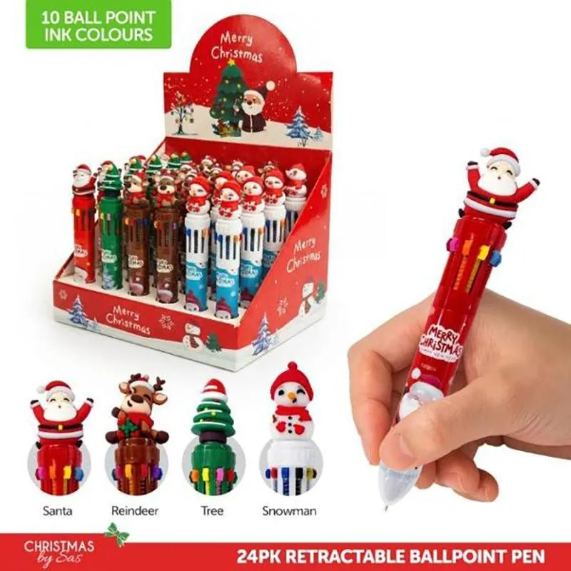 Christmas 10-in-1 Novelty Pen 4 Assorted Designs – image 4