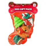 Christmas Pet Gift Set 4pk 2 Assorted Sets (Each Set Includes 2 Squeaky Toys, 1 Tennis Ball & a Rope Toy) – image 1