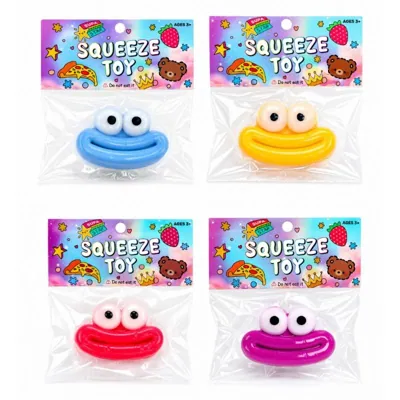 Squishy Squeeze - Animal Series Frog Googly Eye - 5cm X 7cm - Assorted Colours