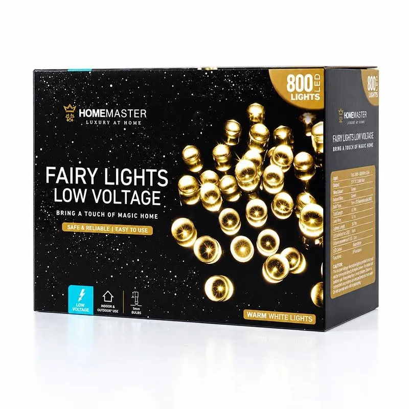 Christmas Fairy Light Low Voltage 800LED 41.5m Total Length Warm White Colour 8 Functions – image 3