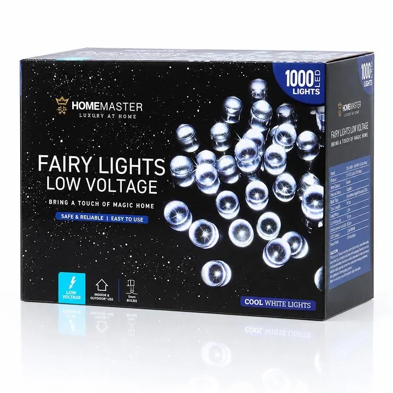 Christmas Fairy Light Low Voltage 1000LED 51.5m Total Length Cool White Colour 8 Functions – image 3