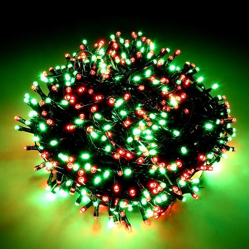 Christmas Fairy Light Low Voltage 1000LED 51.5m Total Length Red & Green Colour 8 Functions – image 2
