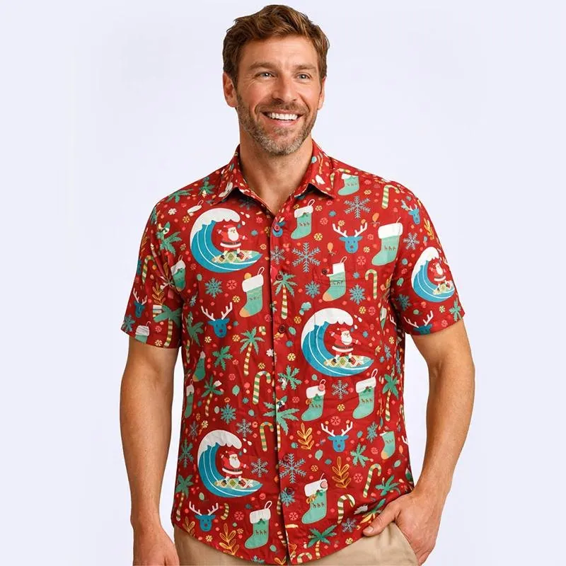 Christmas Coastal Series Hawaiian Shirt Adult 4 Assorted Designs (s, M, L & Xl) – image 2