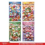 Christmas 3D Stickers 10cm X 18cm 4 Assorted Designs – image 3