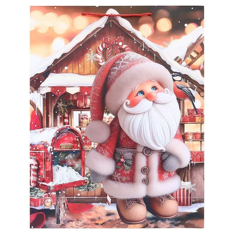 Gift Bag Cozy Christmas Jumbo 43cm X 55cm X 15cm 4 Assorted Designs – image 2