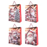 Gift Bag Cozy Christmas Jumbo 43cm X 55cm X 15cm 4 Assorted Designs – image 3