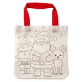 Colour in Tote Bag Christmas with Markers 21cm X 20cm 3 Assorted Designs – image 1
