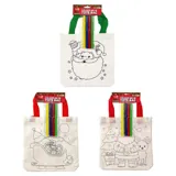 Colour in Tote Bag Christmas with Markers 21cm X 20cm 3 Assorted Designs – image 2