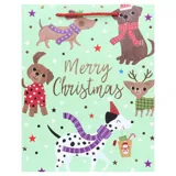 Gift Bag Premium Foil Playful Christmas Series Medium 26cm X 32cm X 10cm 4 Assorted Designs – image 1