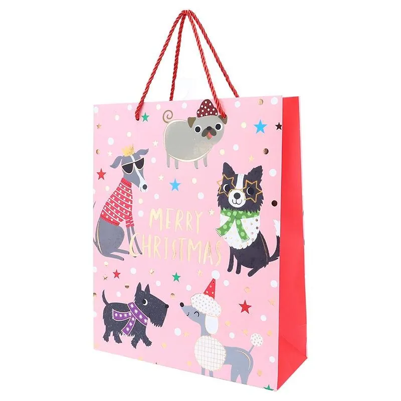 Gift Bag Premium Foil Playful Christmas Series Medium 26cm X 32cm X 10cm 4 Assorted Designs – image 2