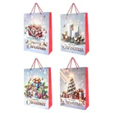Gift Bag Premium Glitter Magical Christmas Series Small 18cm X 23cm X 10cm 4 Assorted Designs – image 3