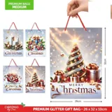 Gift Bag Premium Glitter Magical Christmas Series Medium 26cm X 32cm X 10cm 4 Assorted Designs – image 4