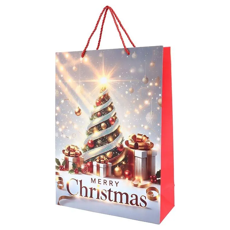 Gift Bag Premium Glitter Magical Christmas Series Medium 26cm X 32cm X 10cm 4 Assorted Designs – image 2