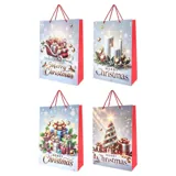 Gift Bag Premium Glitter Magical Christmas Series Medium 26cm X 32cm X 10cm 4 Assorted Designs – image 3