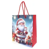 Gift Bag Premium Foil Festive Christmas Series Small 18cm X 23cm X 10cm 4 Assorted Designs – image 2