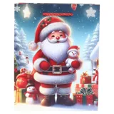 Gift Bag Premium Foil Festive Christmas Series Medium 26cm X 32cm X 10cm 4 Assorted Designs – image 1