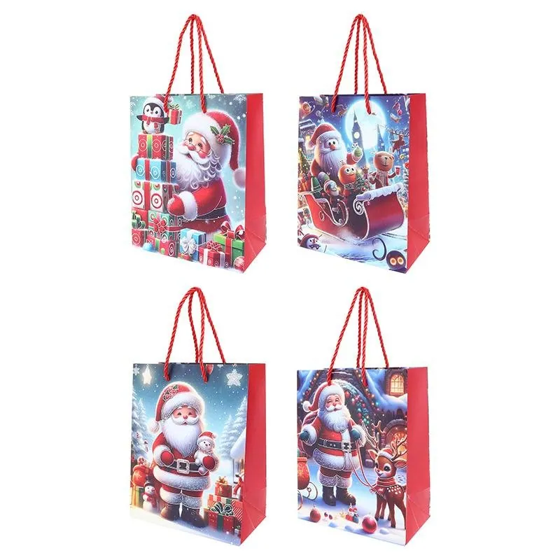 Gift Bag Premium Foil Festive Christmas Series Medium 26cm X 32cm X 10cm 4 Assorted Designs – image 3