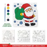 Christmas Paint Your Own Canvas Includes Frame 6 Paint Pots & Paint Brush 3 Assorted Designs 30cm X 30cm – image 3