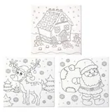 Christmas Paint Your Own Canvas Includes Frame 6 Paint Pots & Paint Brush 3 Assorted Designs 30cm X 30cm – image 2