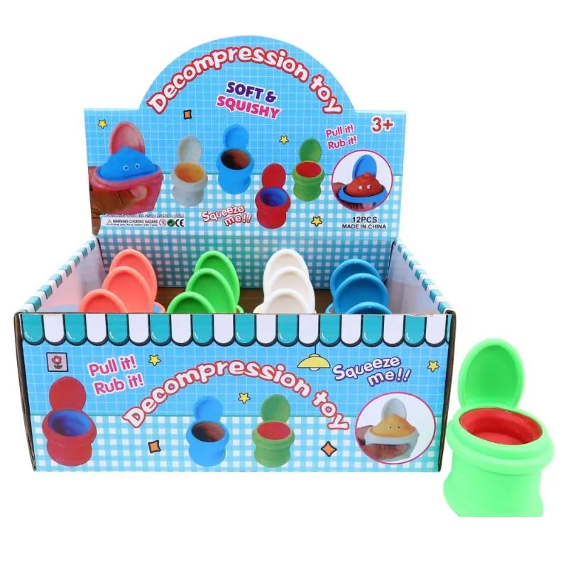 Squishy Squeeze - Poop Series Toilet Pop-Up - 6.5cm X 9cm - 4 Assorted Colours – image 4