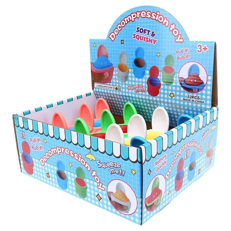Squishy Squeeze - Poop Series Toilet Pop-Up - 6.5cm X 9cm - 4 Assorted Colours – image 3