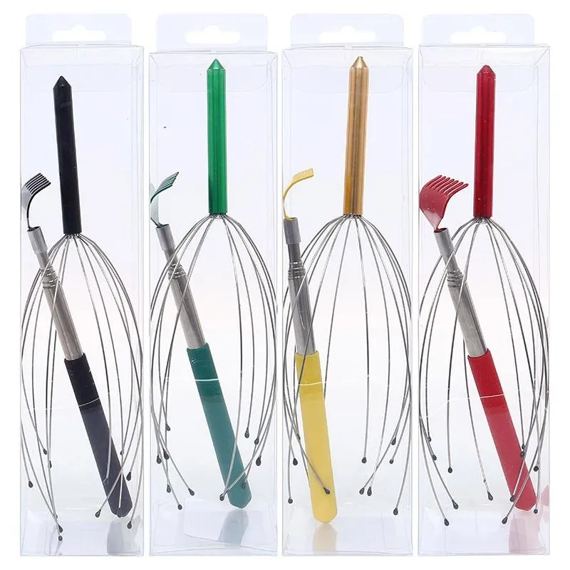 Scalp Massager 12 Claw & Telescopic Back Scratcher Extends To 66cm Value Pack 4 Assorted Colours – image 4