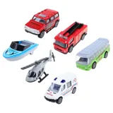 Die Cast Pull Back City Traffic Vehicles- 6 Assorted Designs – image 1