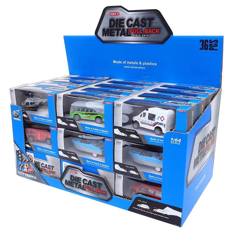 Die Cast Pull Back City Traffic Vehicles- 6 Assorted Designs – image 3