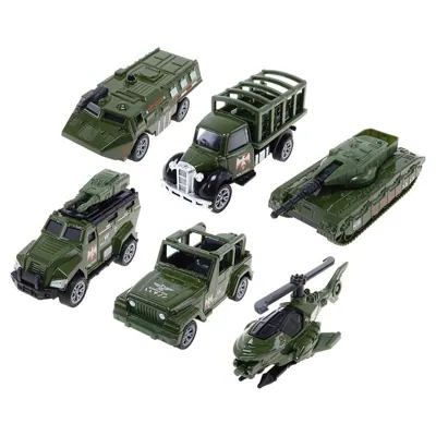 Die Cast Pull Back Military Troops Vehicles- 6 Assorted Designs