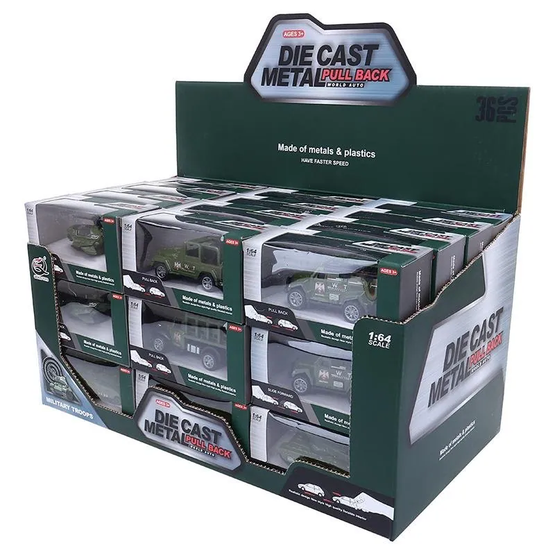 Die Cast Pull Back Military Troops Vehicles- 6 Assorted Designs – image 3