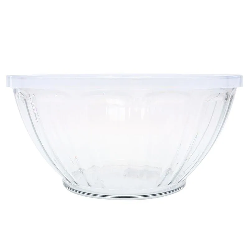 Clear Plastic Salad Bowl with Clear Pet Lid 3.5l – image 4