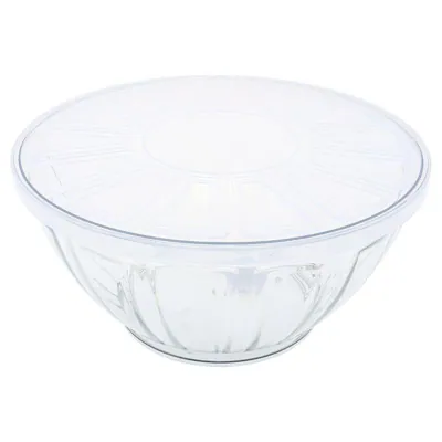 Clear Plastic Salad Bowl with Clear Pet Lid 3.5l
