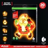 Decorative Light Battery Operated Christmas Characters with Suction Cup 10LED Warm White 4 Assorted Characters Requires: 3 X AAA Batteries (Not Included) – image 3