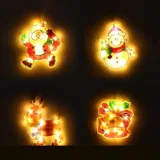 Decorative Light Battery Operated Christmas Characters with Suction Cup 10LED Warm White 4 Assorted Characters Requires: 3 X AAA Batteries (Not Included) – image 2