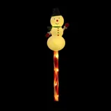 Stake Light Solar Christmas Snowman with Candy Stripe Stake 7LED 14cm X 8.5cm X 50cm Warm White 8 Functions – image 2