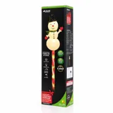 Stake Light Solar Christmas Snowman with Candy Stripe Stake 7LED 14cm X 8.5cm X 50cm Warm White 8 Functions – image 3