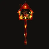 Stake Light Solar Christmas House with Candy Stripe Stake 9LED 11cm X 12cm X 48.5cm Warm White 8 Functions – image 2