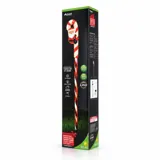 Stake Light Solar Christmas Santa with Candy Cane & Candy Stripe Stake 12LED 9cm X 5.5cm X 67cm Warm White 8 Functions – image 3