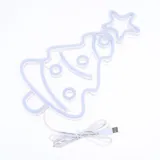 Christmas Neon Light Christmas Tree Acrylic-Style Clear Back Panel with Hang Hole 40cm X 22cm USB 5V 1A – image 3